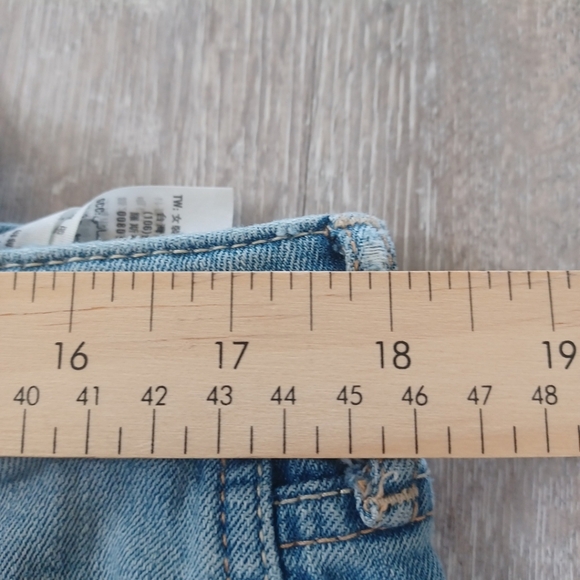 Hollister Denim Boyfriend Overalls Womens Large 36"X 24" Thrashed Jeans - Picture 5 of 11